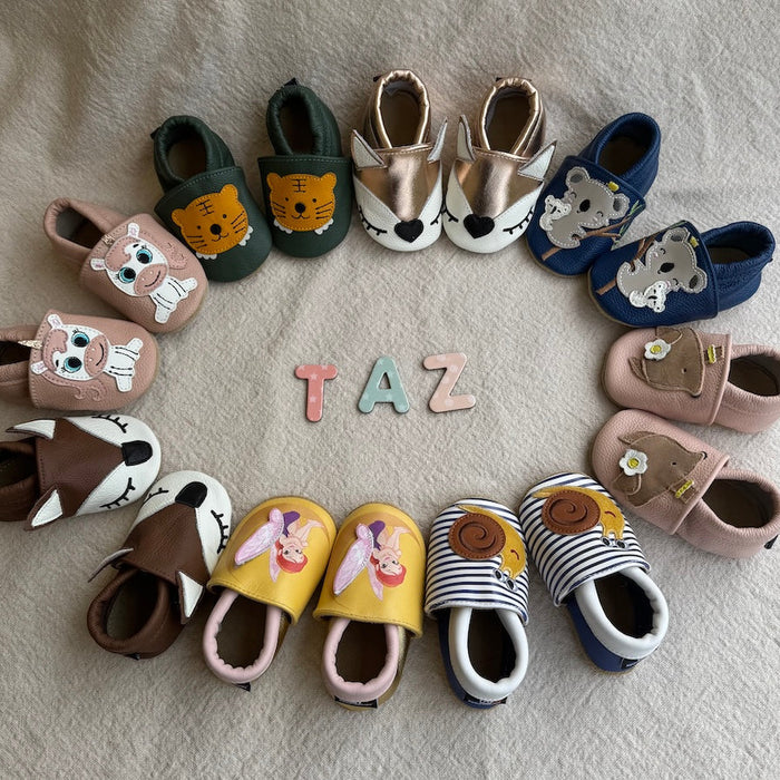 chaussons bébé cuir souple 