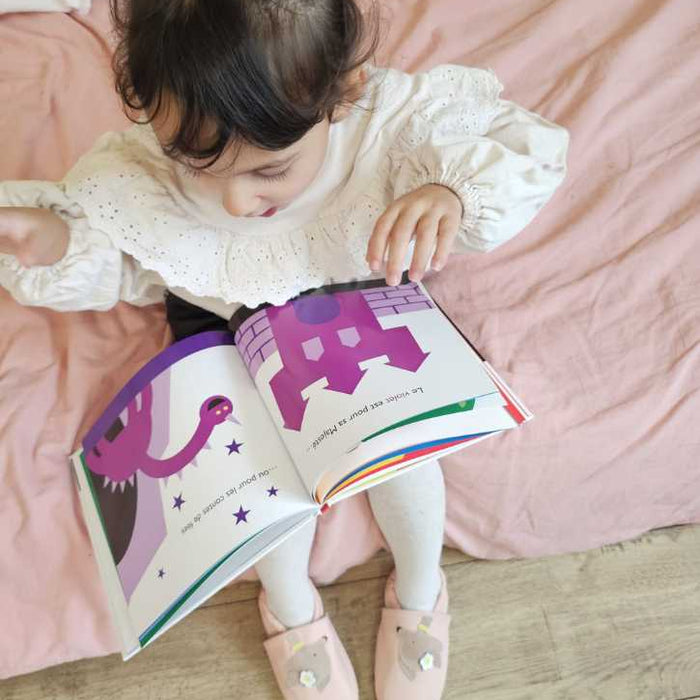 chausson bébé rose poudré 
