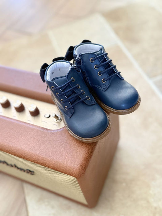 Chaussures enfant Bleu avec noeud Bottine Zoé