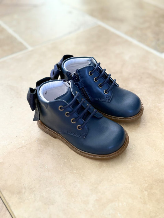 Chaussures enfant Bleu avec noeud Bottine Zoé