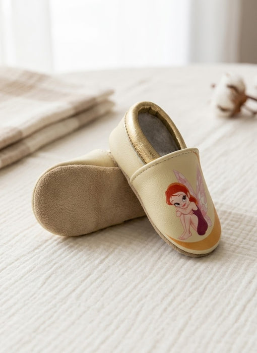 Chaussons Bébé en Cuir Souple - Modèle Josée la Fée 2026