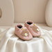 Chausson bébé en cuir anti dérapant 