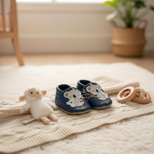 chausson bébé cuir en suédine